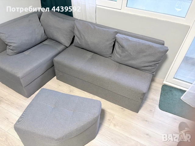 Сив кухненски диван, снимка 2 - Дивани и мека мебел - 53222801