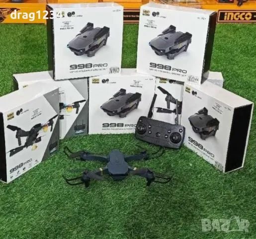 Сгъваем DRON 998 Pro с 2 камери, WIFI и приложение HD, снимка 1 - Дронове и аксесоари - 47075224