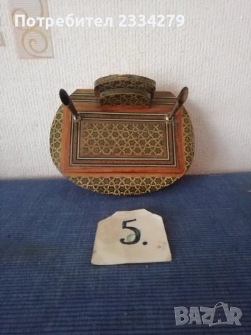 Стари дървени кутии и солница и маска, снимка 10 - Антикварни и старинни предмети - 53066301
