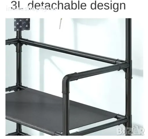 Мултифункционална етажерка със закачалки и рафтове за обувки, снимка 3 - Закачалки - 49637283
