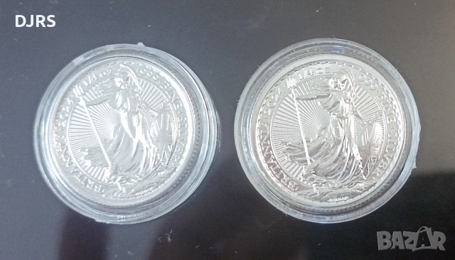 Сребърна монета Британия 1/4 Oz, снимка 3 - Нумизматика и бонистика - 53235044