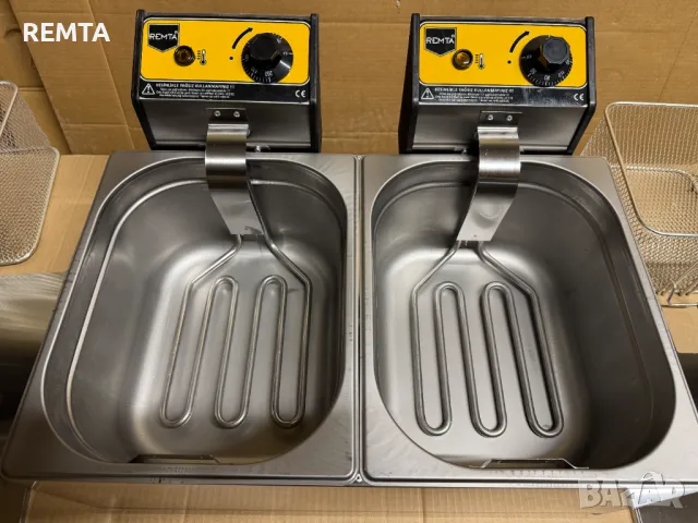 Професионален Електрически фритюрник 5+5 литра / Произход-ТУРЦИЯ, снимка 5 - Обзавеждане на кухня - 24782420