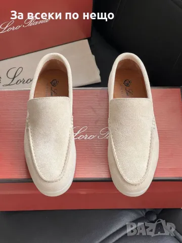 Loro Piana Дамски Бежови Обувки Естествен Велур Лоро Пиана Код E241, снимка 5 - Дамски ежедневни обувки - 50412402