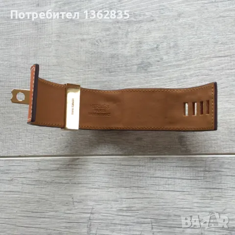 НОВА оранжева гривна от естествена кожа HERMES Paris Collier de Chien, снимка 13 - Гривни - 47129137