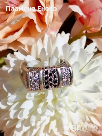 Дамски сребърен пръстен , снимка 5 - Пръстени - 53603598