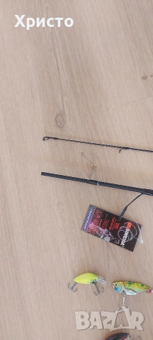 Оферта! Нов спининг к-т от карбонова въдица с макара, влакно, клатушки, цикади и воблери , снимка 5 - Въдици - 53980218