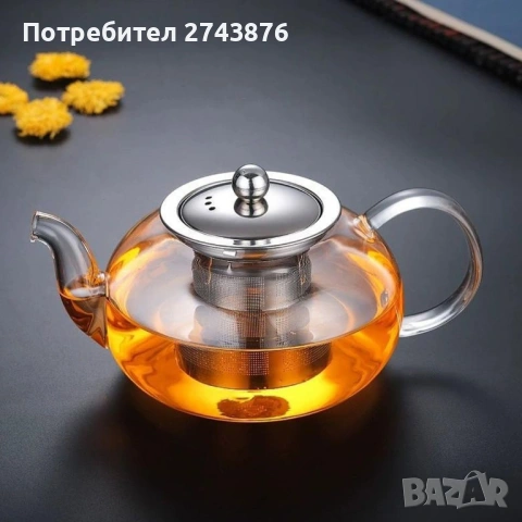 Кана за чай с инфузер SYА-120 - 1200 ml, боросиликатно термоустойчиво стъкло , снимка 3 - Аксесоари за кухня - 39579384