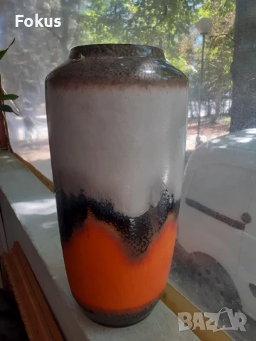 Страхотна голяма ваза немска керамика лава, снимка 5 - Антикварни и старинни предмети - 51055371