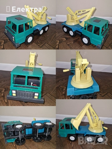 Ретро соц играчки, багер, камион, самосвал, пате, снимка 3 - Антикварни и старинни предмети - 53110709