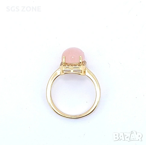 Сребърни Пръстени с Невероятен Морганит от Тайланд, снимка 7 - Колиета, медальони, синджири - 53373410