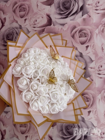 Букети от вечни рози , снимка 6 - Изкуствени цветя - 53694274