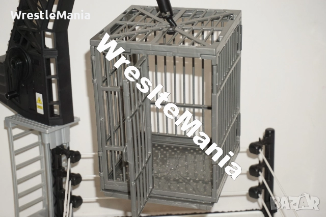Рядък Кеч Ринг с Кеч Клетка WWE Crash Cage Wrestling Ring Playset Seat Launchers, снимка 2 - Колекции - 51854738