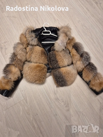 Палто от сребърна лисица 