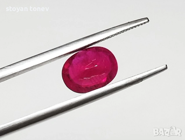Изключителен естествен рубин от Мианмар 1,52 карата! Сертификат!, снимка 6 - Други - 54156349