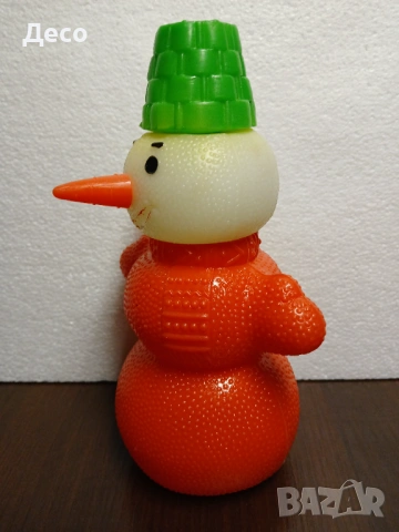 Стара руска пластмасова играчка снежен човек, снимка 2 - Колекции - 54090173