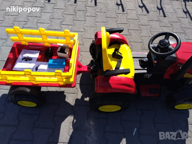 TEXAS акумулаторен трактор с ремарке RANCHER червен, снимка 3 - Детски велосипеди, триколки и коли - 53569755