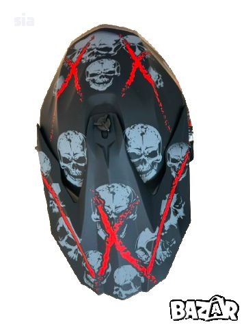 Кросова каска, S/M, червена, Шлем за кросов мотор, снимка 7 - Аксесоари и консумативи - 46440242