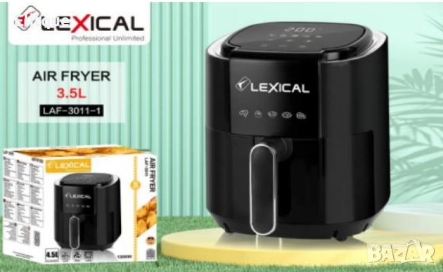 Фритюрник с горещ въздух Lexical Airfryer LAF-3011-1/2 1200W 3.5L бял/черен