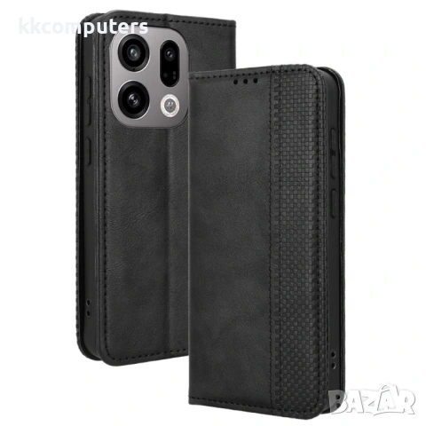 Кожен Калъф Портфейл за Oppo Find X9 5G - Ретро PU кожа, Стойка, Слотове, Вкл. Протектор - 4 Цвята, снимка 8 - Калъфи, кейсове - 53411949