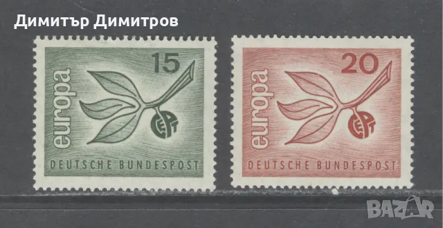 Германия 1965г - Мi 483/84 Европа комплектна серия чиста, снимка 1 - Филателия - 48644135