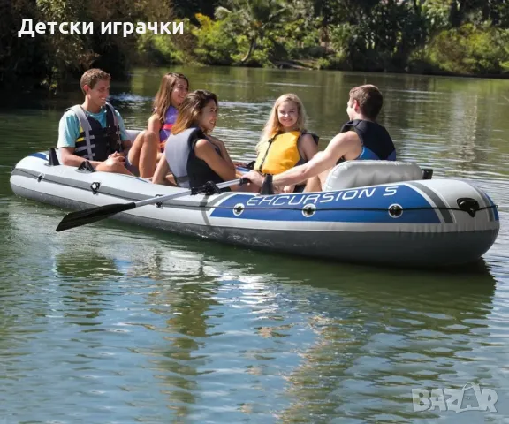 Надуваема лодка Excursion 5 Intex 366 x 168см, PVC, за 5 души, с гребла, снимка 9 - Водни спортове - 49899590