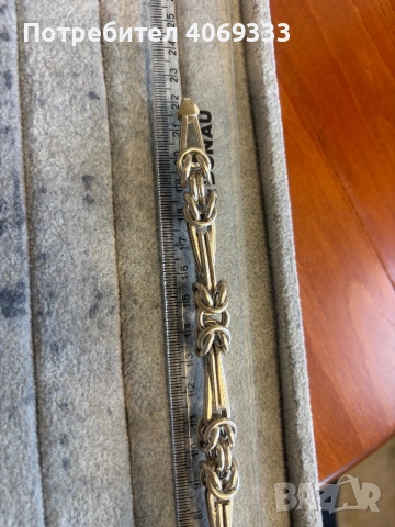 Сребърна гривна проба 925 32.6гр, снимка 3 - Гривни - 54172127