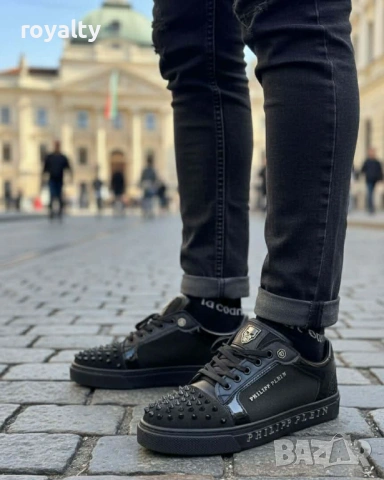 Philipp Plein Нови Черни Мъжки Маратонки 