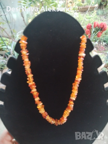 Колие с балтийски кехлибар, много изгодно 