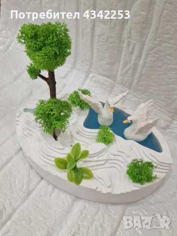 подаръчни лебеди със дулекжр скандинавски мъх 