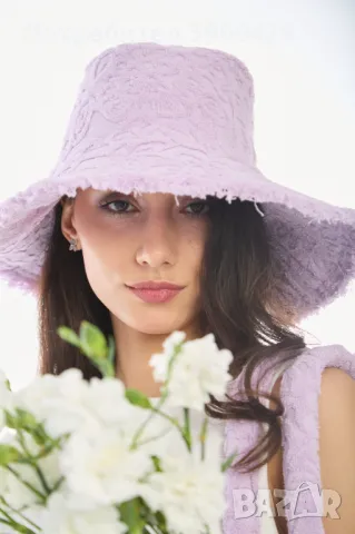 Лятна Дамска Шапка Zuzi - Лилава, снимка 6 - Шапки - 49478982