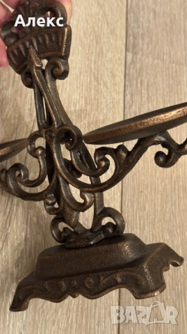 Чугунена масивна средна везна–1.36кг, снимка 3 - Антикварни и старинни предмети - 53305337