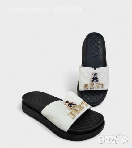 РАЗПРОДАЖБА! -50% на дамски чехли на платформа в бежов цвят, снимка 1