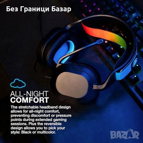 Нови Слушалки JLab Nightfall Gaming Headset 3.5mm с микрофон за PC/Xbox/PS5/PS4, снимка 7 - Слушалки и портативни колонки - 46496121