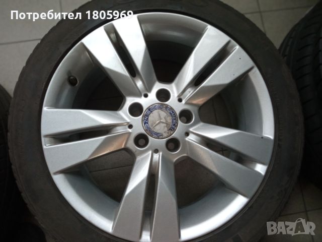 4бр. ал. джанти Mercedes (оригинални) 5x112 , 7,5/8,5 x 17 , ET47/58, снимка 3 - Гуми и джанти - 46778704