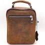 Мъжка чанта през рамо от кафява естествена кожа с интересен дизайн – високо качество Код на продукта, снимка 2
