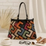 Дамска чанта с многоцветен дизайн – простор, организация и стил в едно, снимка 8
