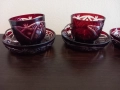 Кристални чаши червен кристал , снимка 5