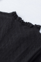 Дамска блуза в черно с къс ръкав и бродерия, снимка 5