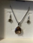 Прекрасен сребърен комплект със Султанит , снимка 4