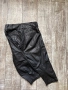 Черен с етикета модерен  кожен висока талия естествена кожа панталон тип потур потури , снимка 3