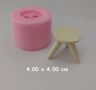 3D Трикрака табуретка маса масичка стол силиконов молд форма калъп фондан гипс, снимка 1 - Форми - 45560412
