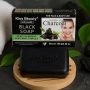 Сапун за лице и тяло с активен въглен и зелен чай – Kiss Beauty Black Soap, снимка 1