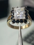 Сребърен пръстен с позлата проба 925 тегло 6.86 гр. и CZ, снимка 11