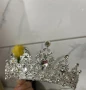 1бр. Висококачествена сплав Тиара Булчинска корона от планински кристал, Блестяща, Принцеса Кралица, снимка 5
