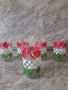 Стъклени, цветни водни чаши, снимка 1