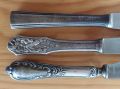 Стари колекционерски ножчета с посребрени дръжки, снимка 2