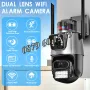 Двойна Smart WiFi безжична IP 8MPX камера, LED, 4К Ultra HD, снимка 1