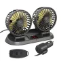 Двоен вентилатор с термометър и дистанционно управление 12V 24V, снимка 1