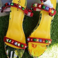 Уникални сандали на платформа  👑Valentino модел, снимка 8 - Сандали - 45422735