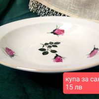 Китка Нови Пазар - комплект с розови рози, снимка 4 - Чинии - 45753939